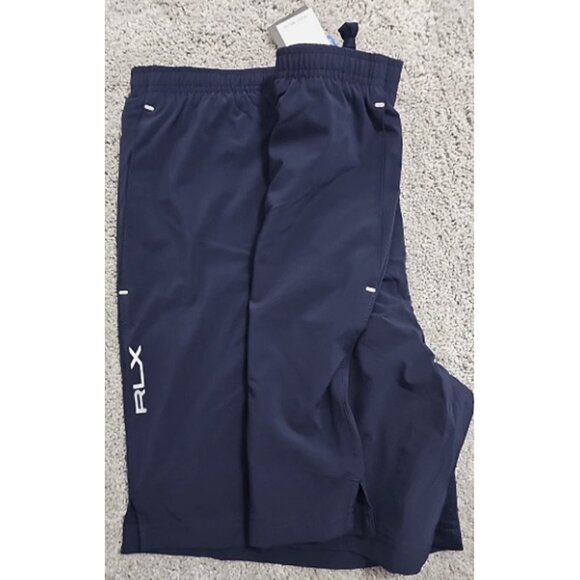 NEW $90 Ralph Lauren RLX Spyglass Running Athletic Shorts! Large Navy RLX Emblem - Picture 2 of 3